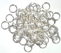 100 12mm Silver Plated Jump Rings